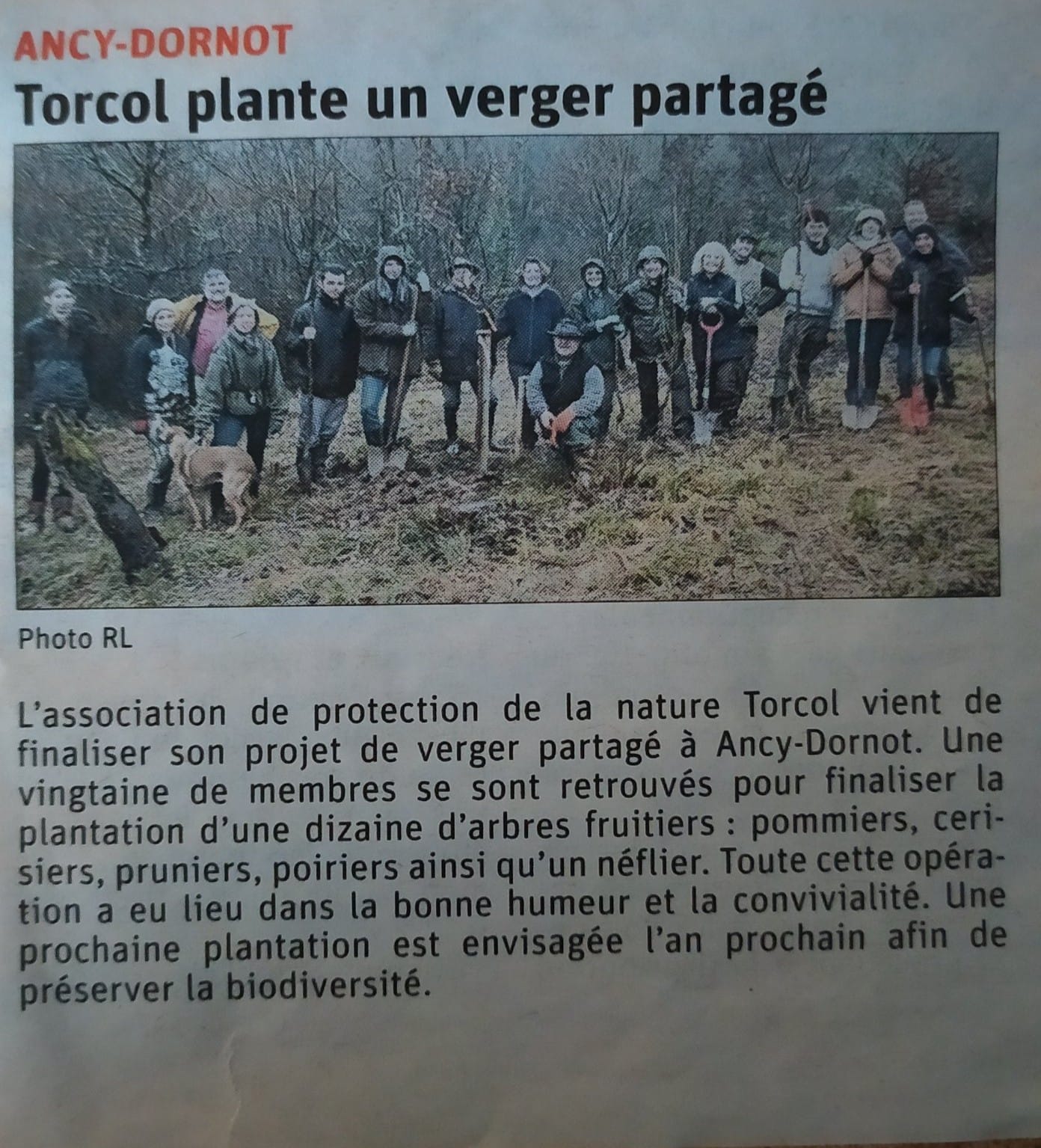 Torcol plante un verger partagé